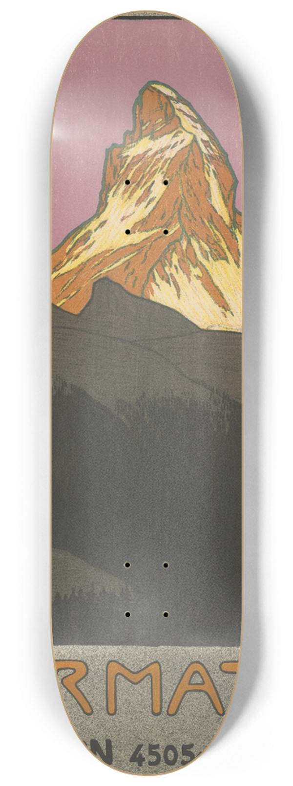 Emil Cardinaux - Zermatt, Matterhorn 4505m Schweiz 8.25 inch art skate deck