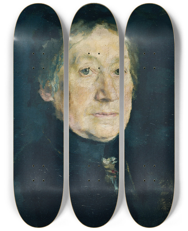Triptych art skateboard deck of Ferdinand Matthias Zerlacher Marie Von Gerl I by Ferdinand Matthias Zerlacher (1877-1923)