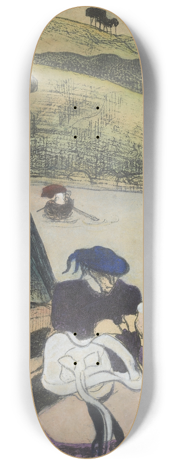 Emile Bernard - Bretons dans une barque (Bretons in a Ferryboat) 8.25 inch art skate deck