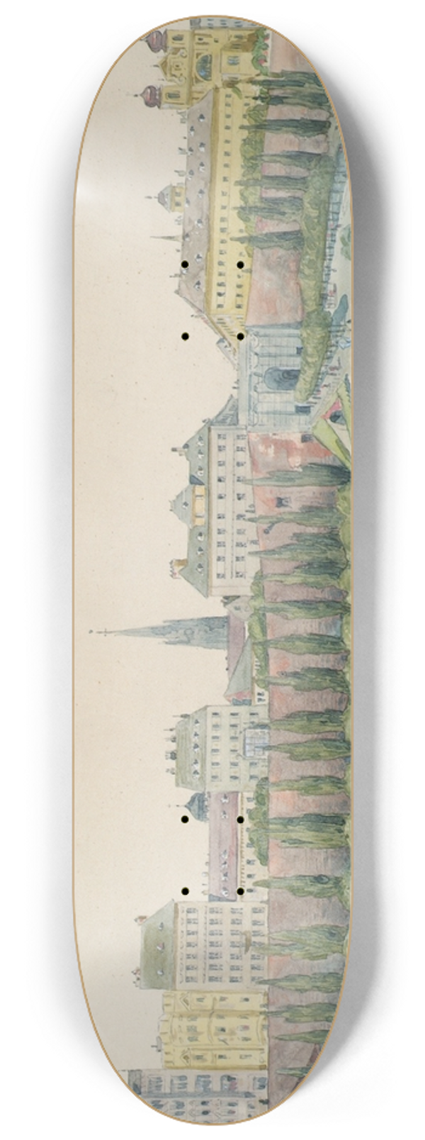 Emil Htter - Die Stubenbastei und das Stubentor in Wien 8.25 inch art skate deck