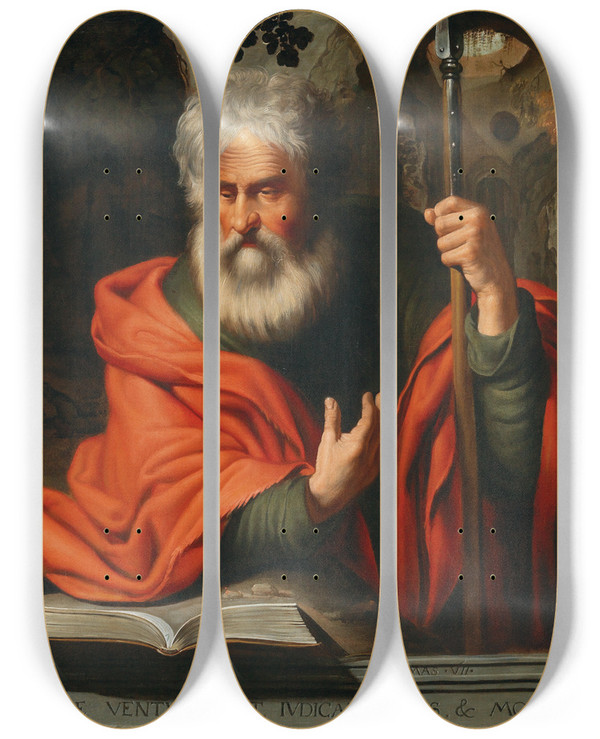 Triptych art skateboard deck of Artus Wolffort St Thomas by Artus Wolffort (1581-1641)