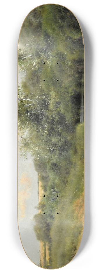 Emilio Snchez-Perrier - A summer day on the river 8.25 inch art skate deck