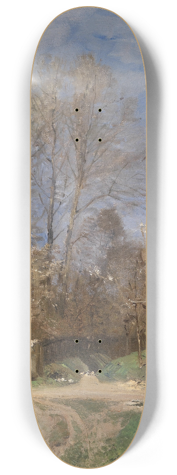 Emil Jakob Schindler - Frhlingslandschaft aus Plankenberg 8.25 inch art skate deck