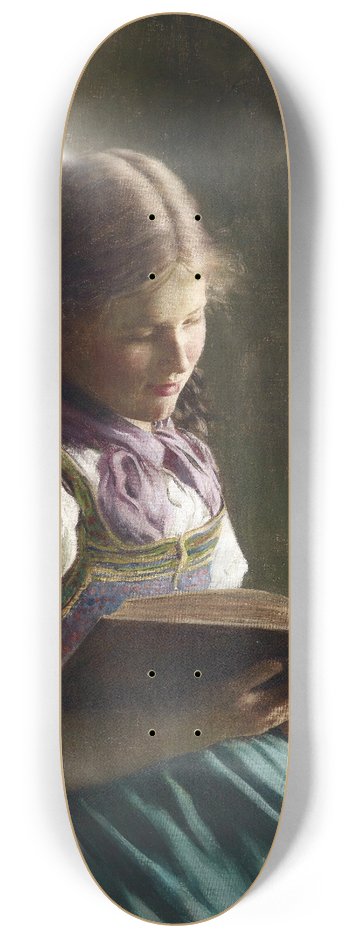 Emil Rau - Lesendes Mdchen 8.25 inch art skate deck