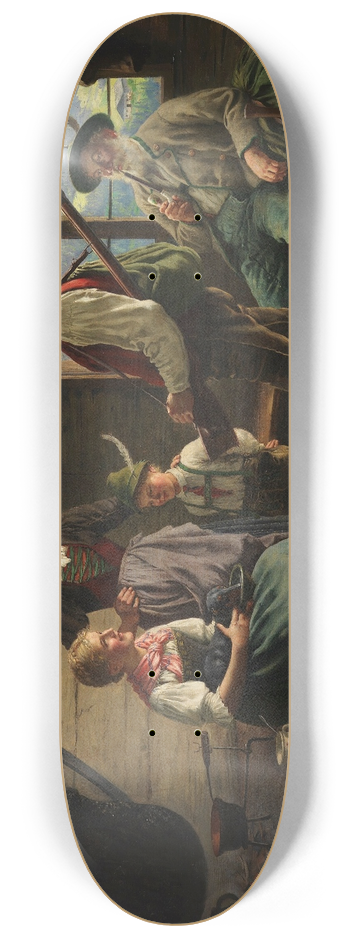 Emil Rau - Rast des Jgers auf der Alm 8.25 inch art skate deck