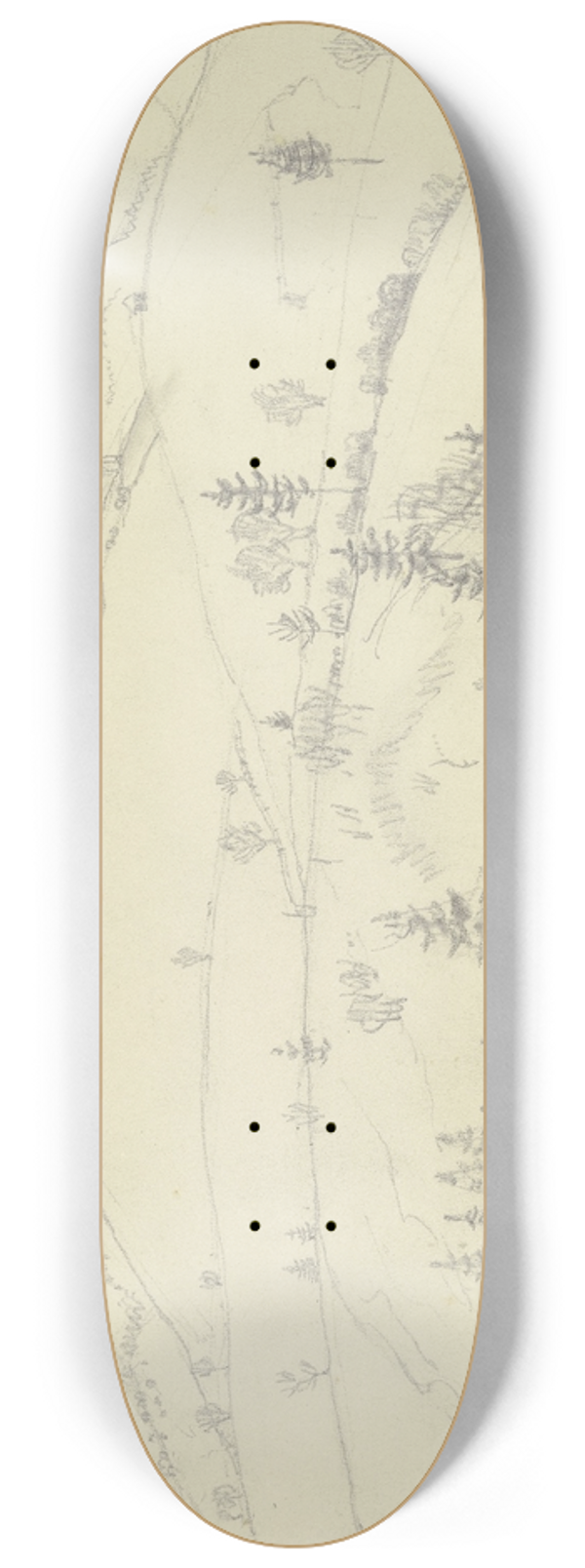 Emil Rudolf Weiss - Blick auf das verschneite Schwarzwalddorf Bernau 8.25 inch art skate deck