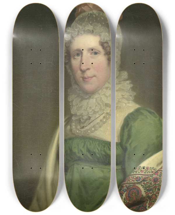 Triptych art skateboard deck of Charles Howard Hodges Suzanna Maria Crommelin 17801820 Wife Of Egbert Johannes Koch by Charles Howard Hodges (1764-1837)