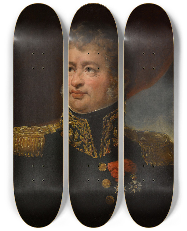 Triptych art skateboard deck of Julie Hugo Le Gnral Josephleopold Sigisbert Hugo by Julie Hugo (19-)