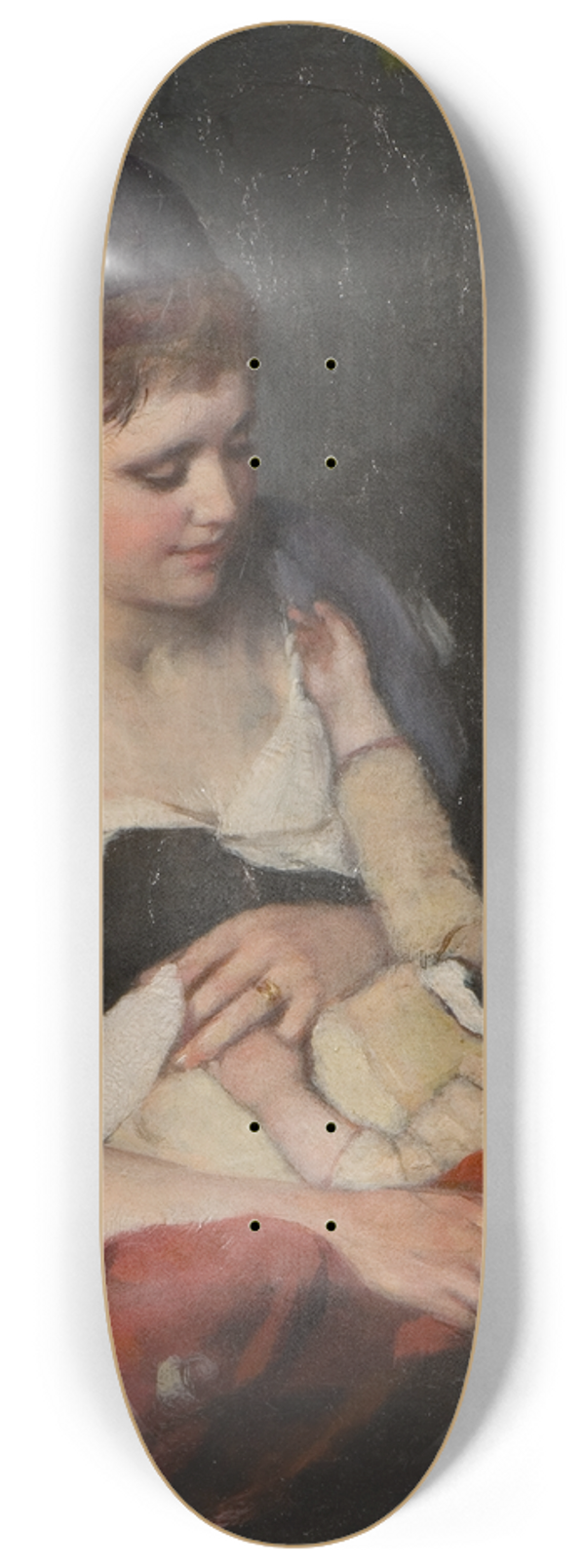 Emma Ekwall - Ung mor som vaggar sitt barn 8.25 inch art skate deck