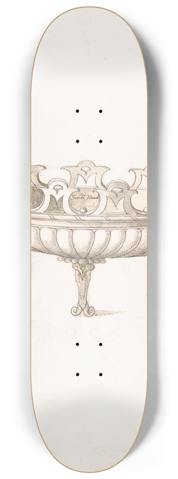 Erasmus Hornick - Design for a Bronze Vessel 8.25 inch art skate deck