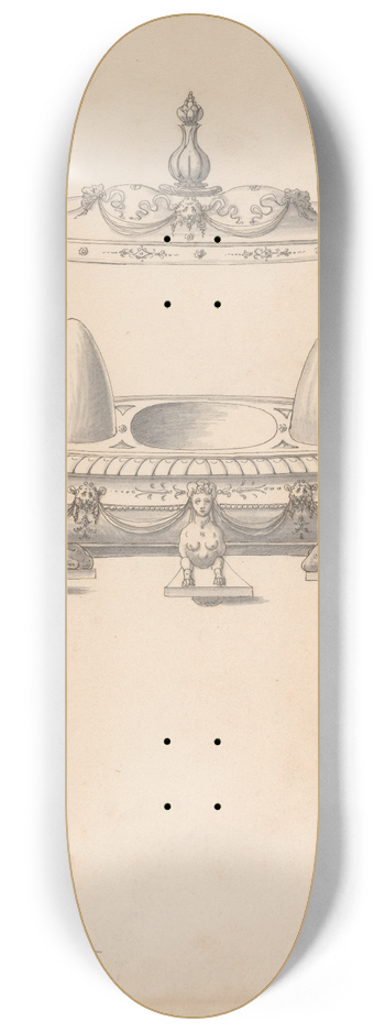 Erasmus Hornick - Design for Parade Egg Cups and Combined Egg Cup and Salt Cellar with Lid 8.25 inch art skate deck