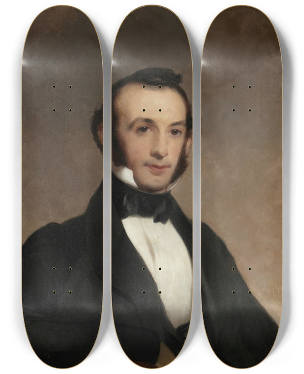 Triptych art skateboard deck of Thomas Sully George Musgrave Giger by Thomas Sully (1783-1872)