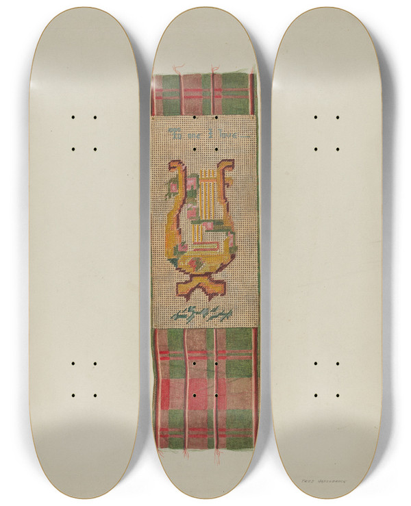 Triptych art skateboard deck of Fred Hassebrock Bookmark by Fred Hassebrock