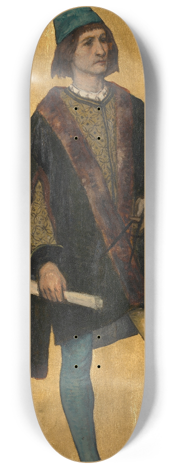 Albert Frans Lieven De Vriendt - The Architect Jan van de Poele 8.25 inch art skate deck