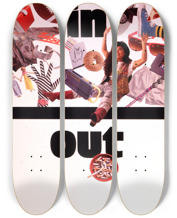 Triptych art skateboard deck of Us Department Of Health Human Services In Out by U.S.. Department of Health & Human Services (1953)