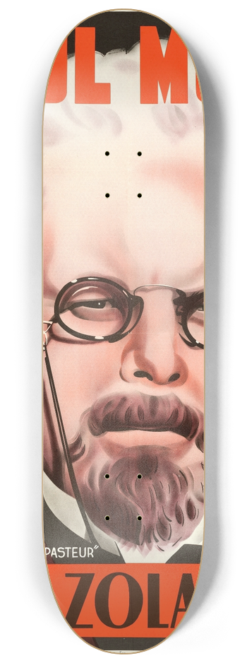 Eric Rohman - The Life of Emile Zola 8.25 inch art skate deck