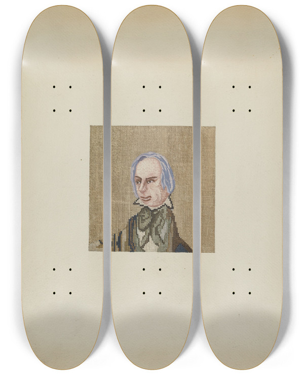 Triptych art skateboard deck of Jules Lefevere Needlepoint Picture_2 by Jules Lefevere