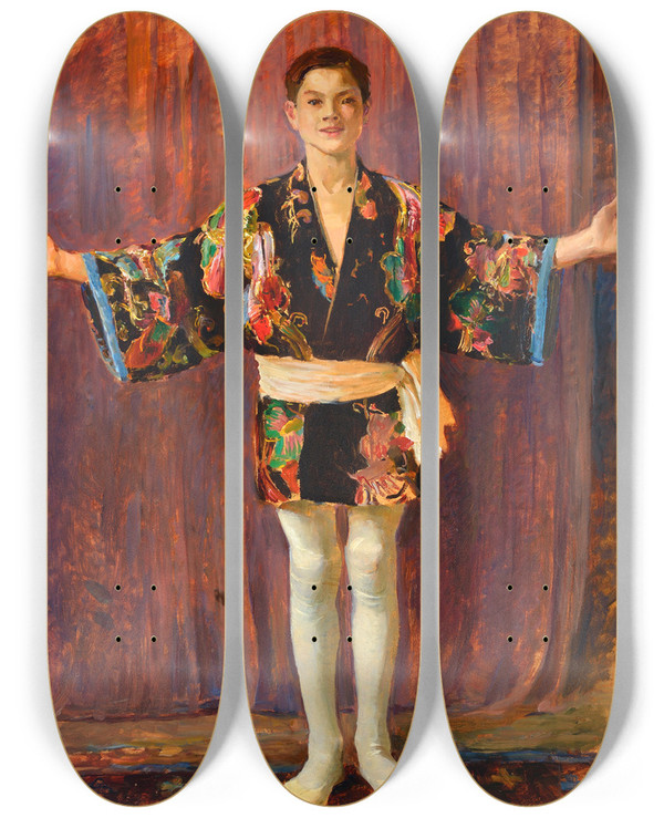 Triptych art skateboard deck of Venny Soldanbrofeldt Tora by Venny Soldan-Brofeldt (1863-1945)