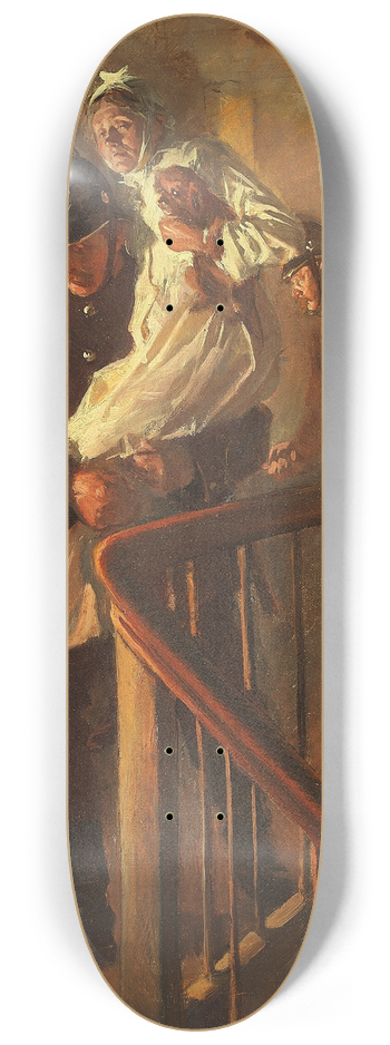 Erik Henningsen - Brandmand redder en gammel Dame 8.25 inch art skate deck