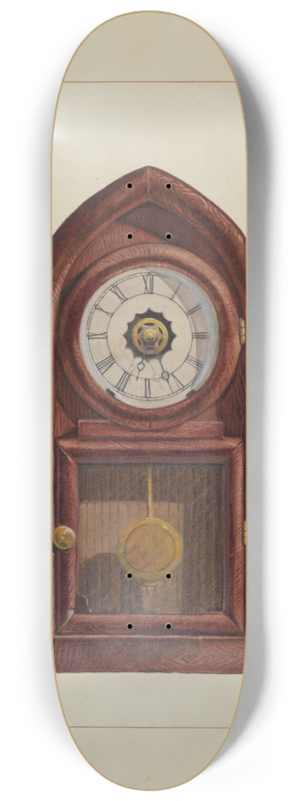 Ernest A. Towers, Jr. - Mantel Clock 8.25 inch art skate deck