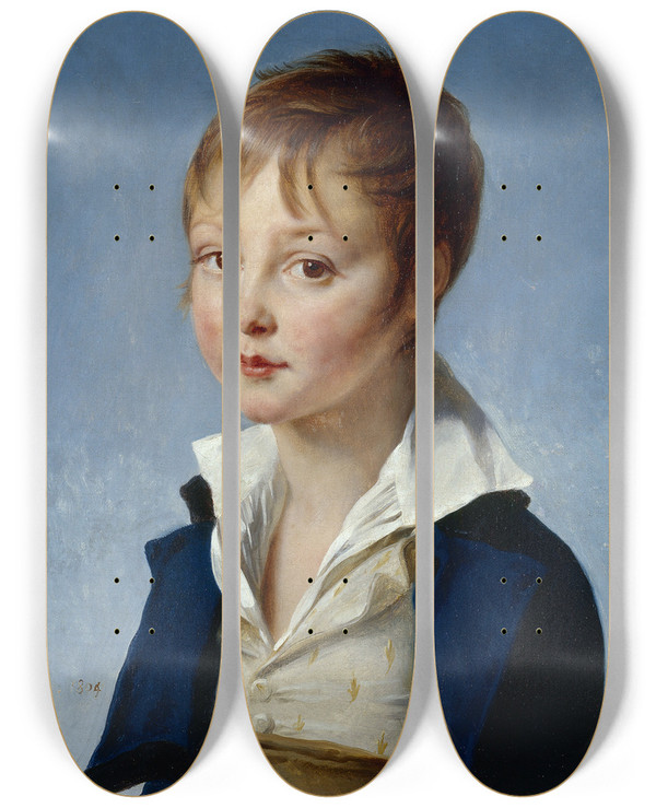 Triptych art skateboard deck of Antoinejean Gros Portrait De Jacques Amalric by Antoine-Jean Gros (1771-1835)