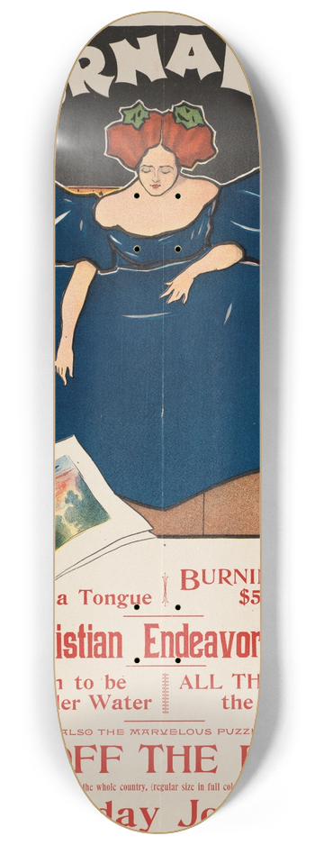 Ernest Haskell - The Sunday journal 8.25 inch art skate deck