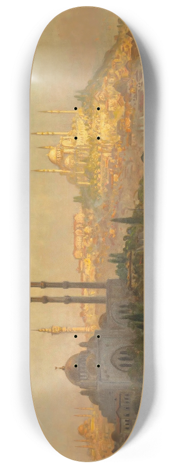Ernest Karl Eugen Koerner - Istanbul, Valide and the Suleymaniye mosque 8.25 inch art skate deck