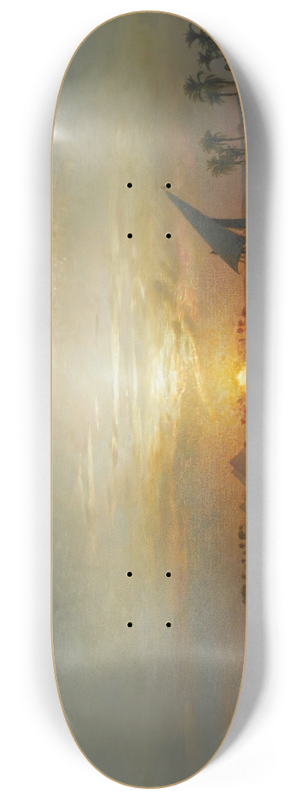 Ernest Karl Eugen Koerner - Twilight on the Nile 8.25 inch art skate deck
