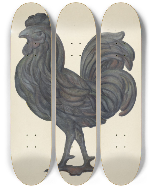 Triptych art skateboard deck of Walter Hochstrasser Weather Vane by Walter Hochstrasser (20-)