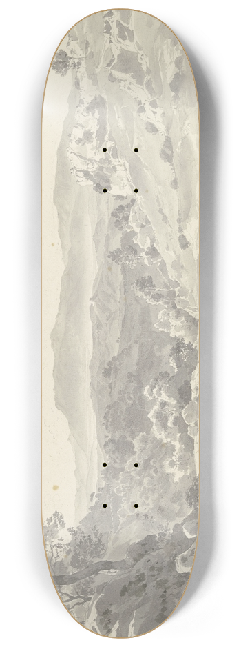 Ernst Fries - Bewaldete Berglandschaft in der Toskana 8.25 inch art skate deck