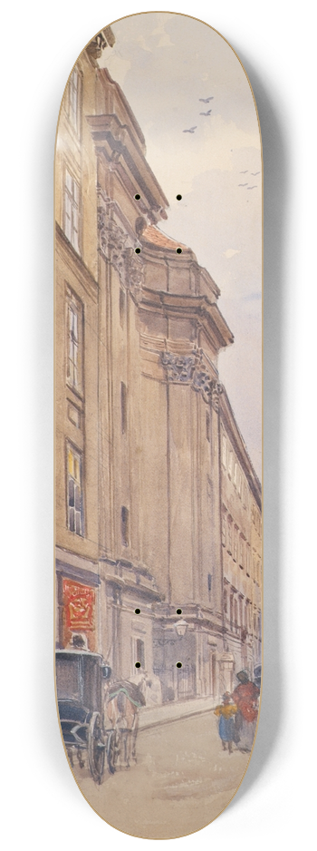 Ernst Graner - Die Dorotheergasse In Wien Mit Dem Alten Versatzamt 8.25 inch art skate deck