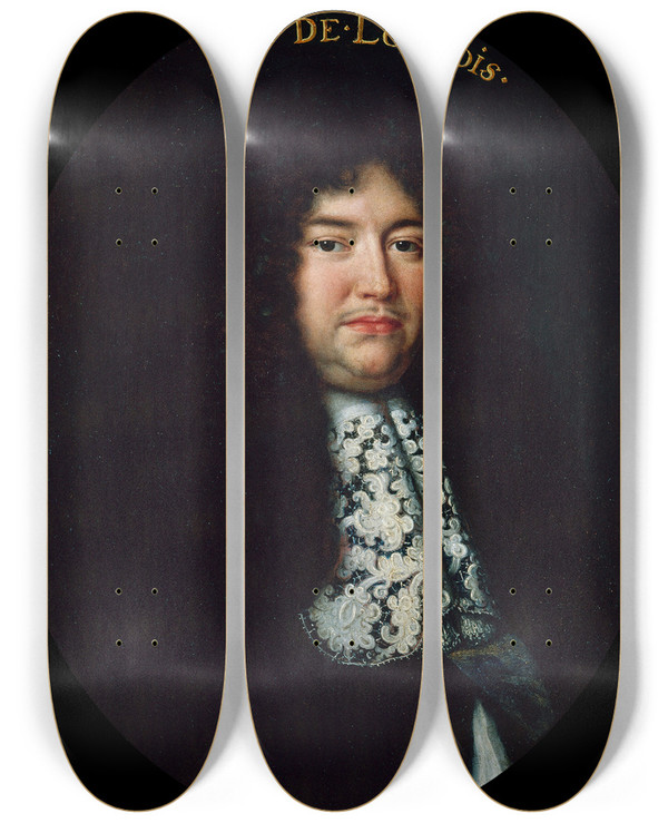 Triptych art skateboard deck of Jacob Ferdinand Voet Portrait De Franoismichel Le Tellier Marquis De Louvois 16411691 Ministre De La Guerre by Jacob Ferdinand Voet (1639-1700)