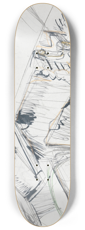 Ernst Ludwig Kirchner - Alphtte mit Khen (Stafelalp) 8.25 inch art skate deck