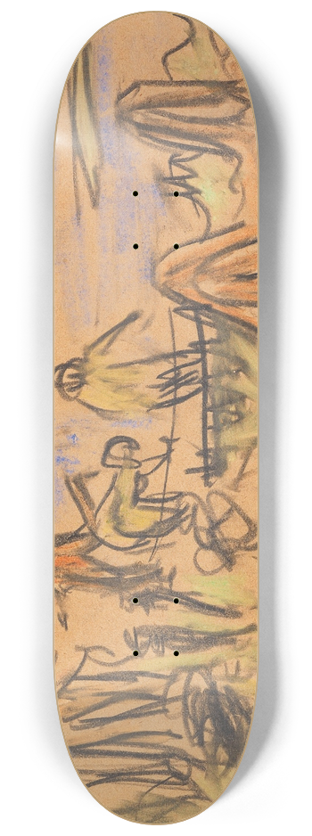 Ernst Ludwig Kirchner - Badende 8.25 inch art skate deck