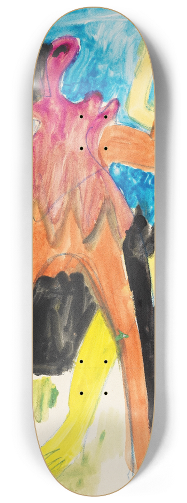 Ernst Ludwig Kirchner - Ballspielendes Paar 8.25 inch art skate deck