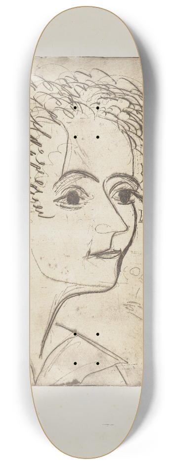 Ernst Ludwig Kirchner - Der Kopf der Tnzerin (Mary Wigman) 8.25 inch art skate deck