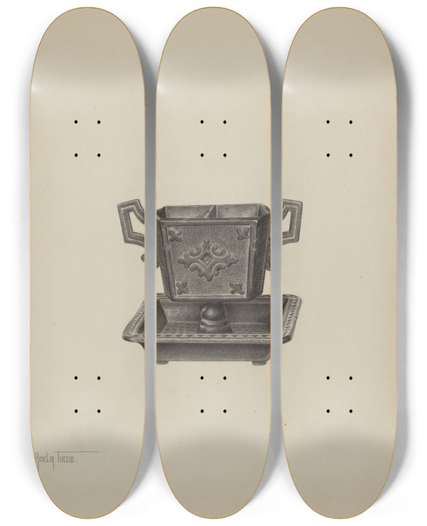 Triptych art skateboard deck of Amelia Tuccio Match Safe by Amelia Tuccio (20-)
