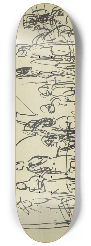 Ernst Ludwig Kirchner - Drei Figurenkompositionen 8.25 inch art skate deck