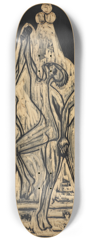 Ernst Ludwig Kirchner - Farbentanz, Zeichnungsstock 8.25 inch art skate deck