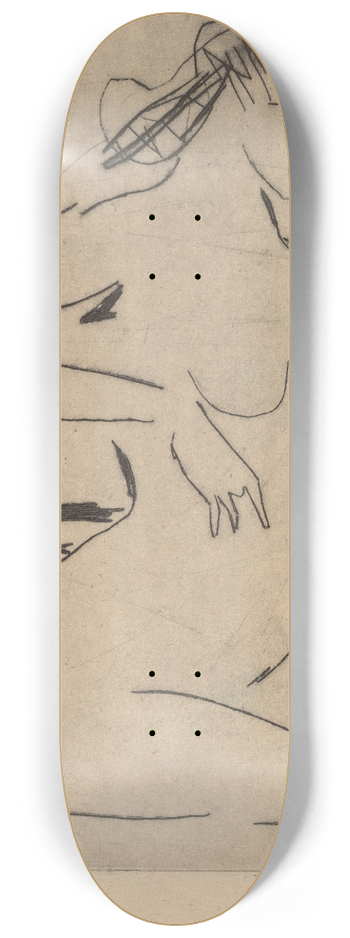 Ernst Ludwig Kirchner - Female Nude Seated 8.25 inch art skate deck