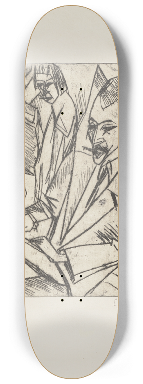 Ernst Ludwig Kirchner - Gewecke und Erna 8.25 inch art skate deck