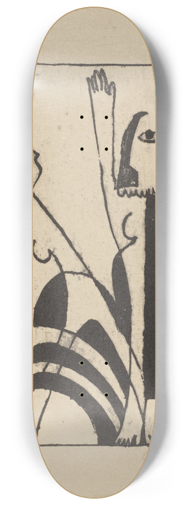 Ernst Ludwig Kirchner - Maskentanz 8.25 inch art skate deck