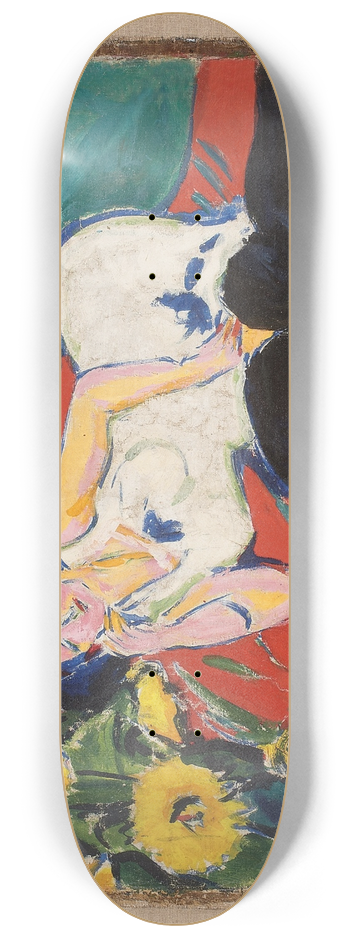Ernst Ludwig Kirchner - Reclining Woman in a White Chemise 8.25 inch art skate deck