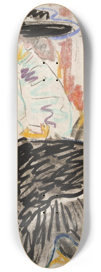 Ernst Ludwig Kirchner - Seated Woman in the Studio 8.25 inch art skate deck