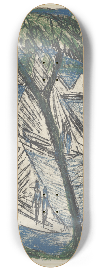 Ernst Ludwig Kirchner - Segelboote bei Grnau 8.25 inch art skate deck