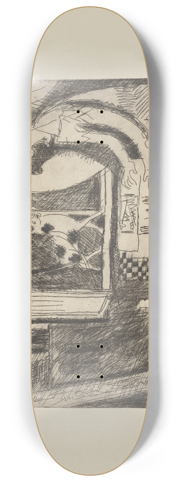 Ernst Ludwig Kirchner - Selbstbildnis im Atelier 8.25 inch art skate deck