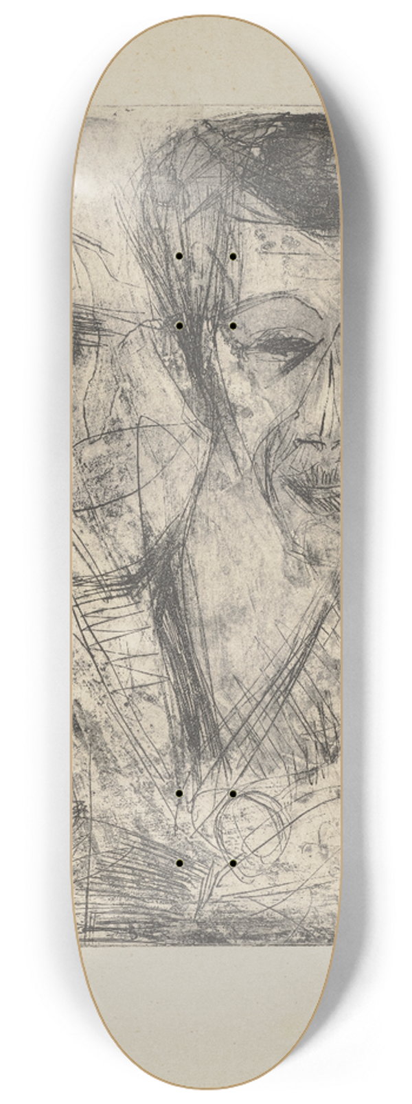 Ernst Ludwig Kirchner - Selbstbildnis, zeichnend 8.25 inch art skate deck
