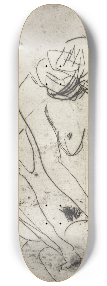 Ernst Ludwig Kirchner - Sich abtrocknendes Mdchen 8.25 inch art skate deck