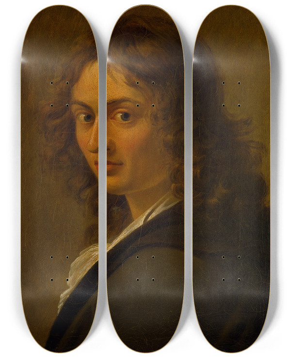 Triptych art skateboard deck of Eberhard Wchter Portrait Of The Painter Joseph Anton Koch by Eberhard Wachter (1762-1852)