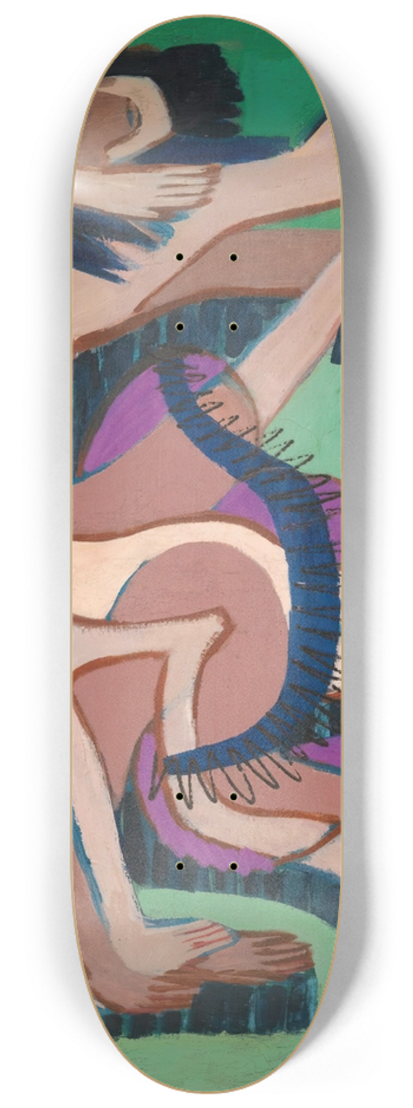 Ernst Ludwig Kirchner - Tanzgruppe (Dance Group) 8.25 inch art skate deck